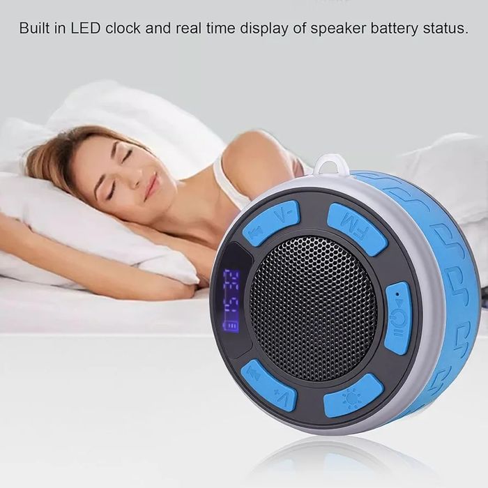 Водоустойчива Bluetooth Колонка IPX7 с FM Радио, Антена, Часовник, Навсякъде с Теб