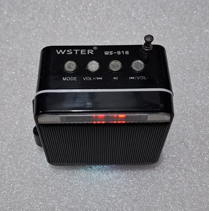 Mini boxă portabilă cu radio FM, WSTER WS-918