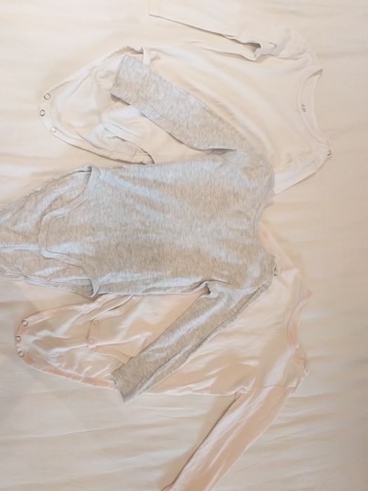 Set 3 bluze (body) cu maneca lunga, marime 86