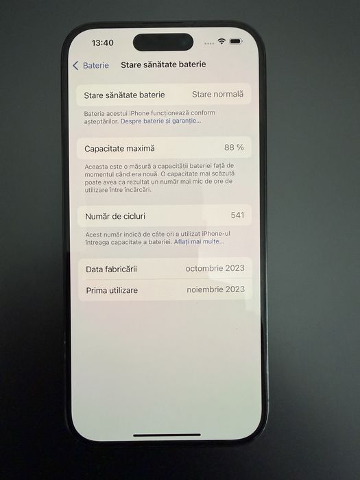 Iphone 15 pro 128Gb black titanium