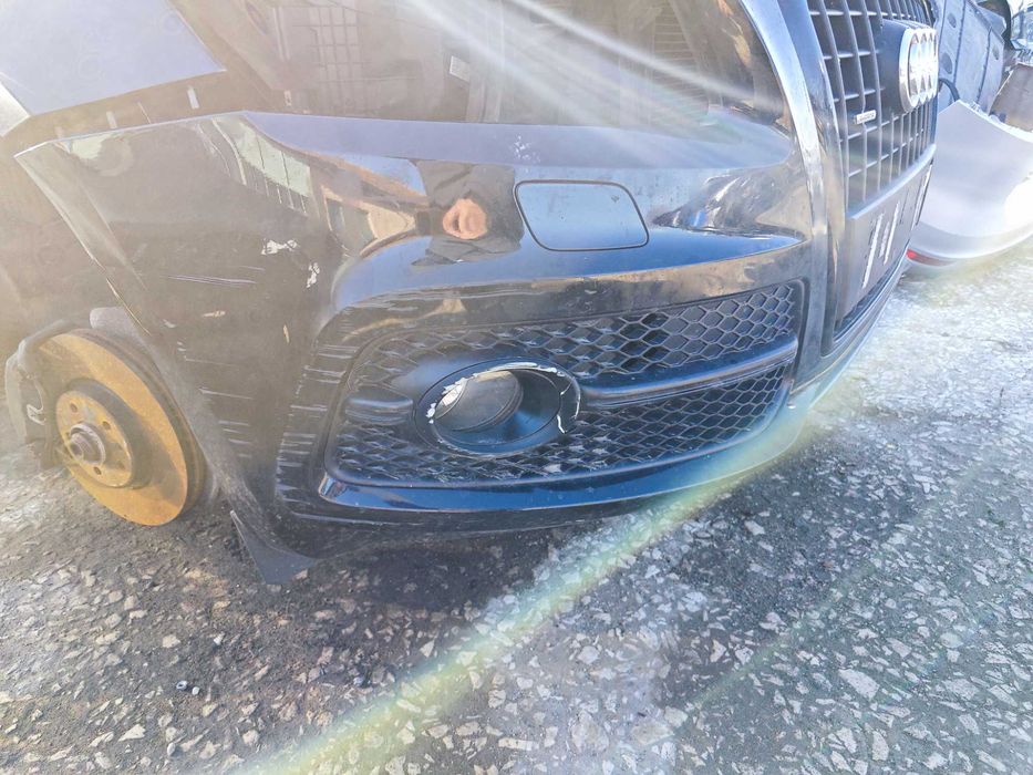 Оборудвана S-LINE предна броня Audi Q5 8R черна без отвори парктроник