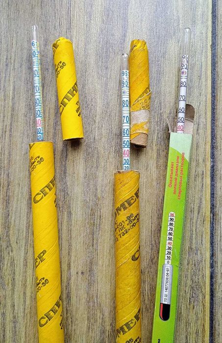 Спиртомер и Захаромер БГ и СССР за градус на алкохол до 96 и захарност