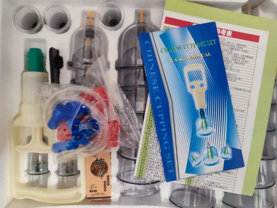 Професионален комплект вендузи, 32 броя + магнити и етерично масло