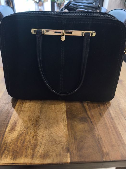 Geantă tip servietă / laptoptas,, material tip suede