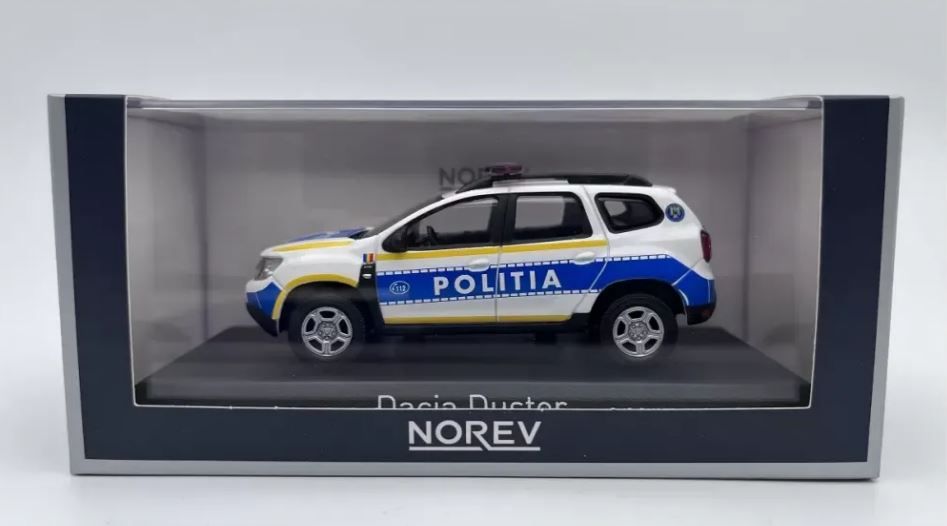 Macheta auto Dacia Duster Politia Romana 1:43 Norev