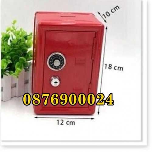 ПРОМО! Метална Детска касичка Сейф Заключва се Два начина с код и ключ