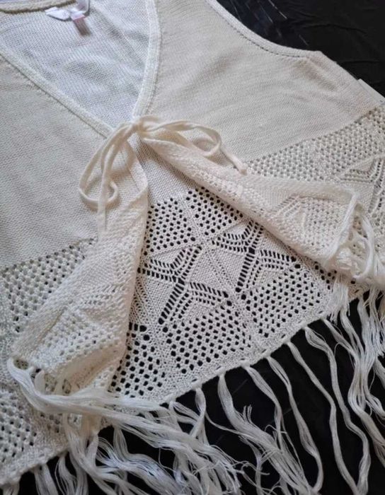 Джегингс / СТРЕЧ Дамски еластичен панталон, S/26 и Плетено  елече XL