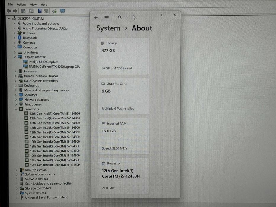 144Hz MSI Thin GF63`Core i5-12450H/RTX 4050/16GB RAM/512GB SSD/Бат 6ч/Full HD IPS