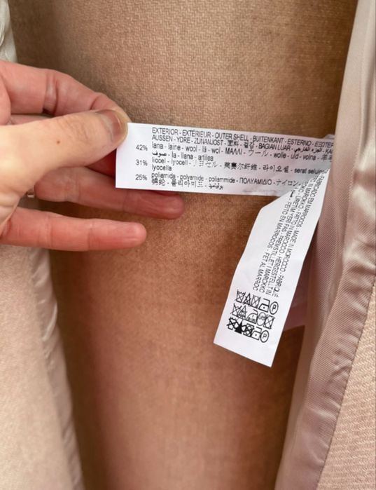 Palton zara cu lana in compozitie , marimea s- nou cu eticheta