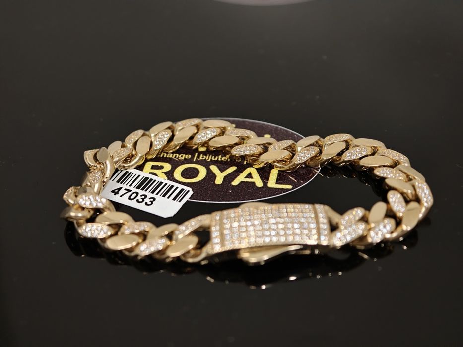 Bijuteria Royal: Brățară aur 14k/16.2 gr 585 cuban