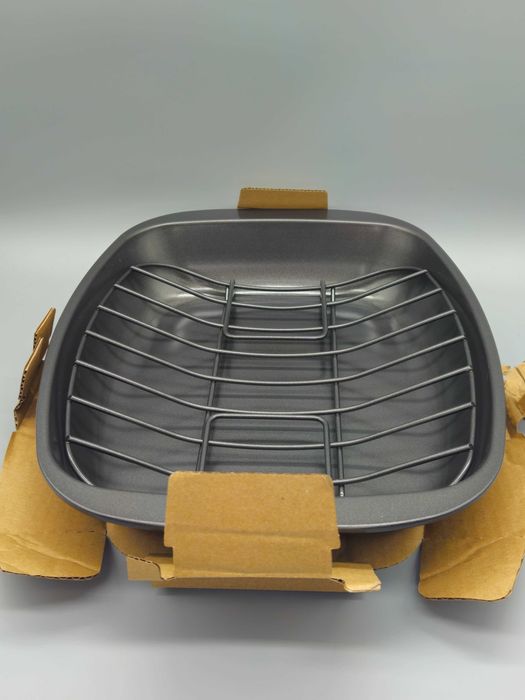 Тава за печене с метална решетка, голям размер, незалепващо покритие