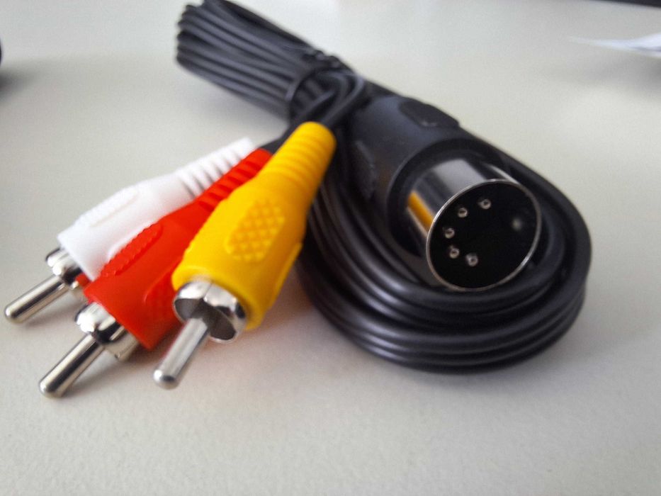 3RCA 1.8m AV Audio Video Cable for SEGA Mega Drive Genesis 1, Drive Genesis 2, Drive Genesis 3
