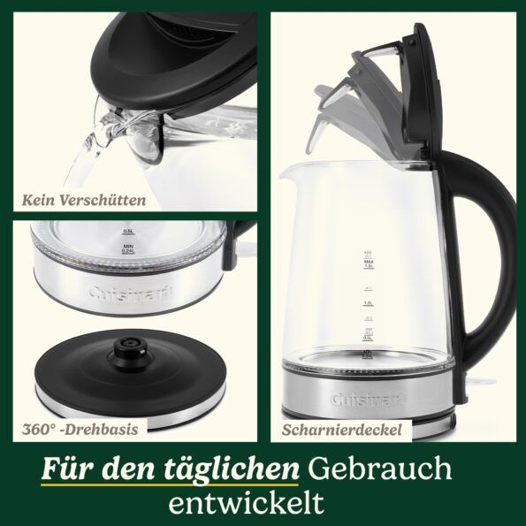 Cuisinart GK15E Стъклена електрическа кана 1.5л – като нов