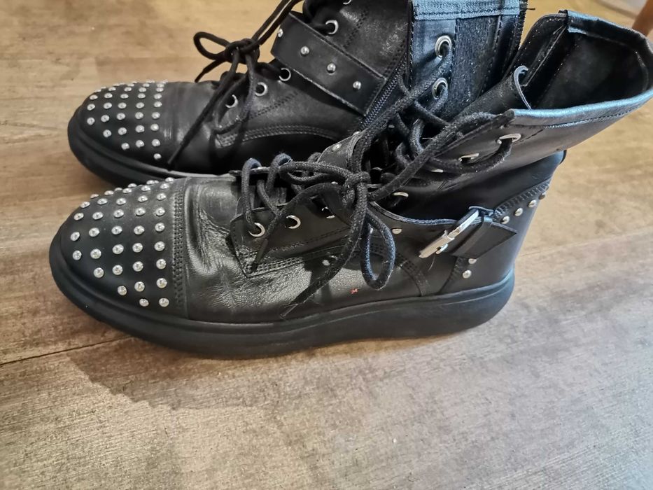 Y2k gothic biker boots готик рок боти