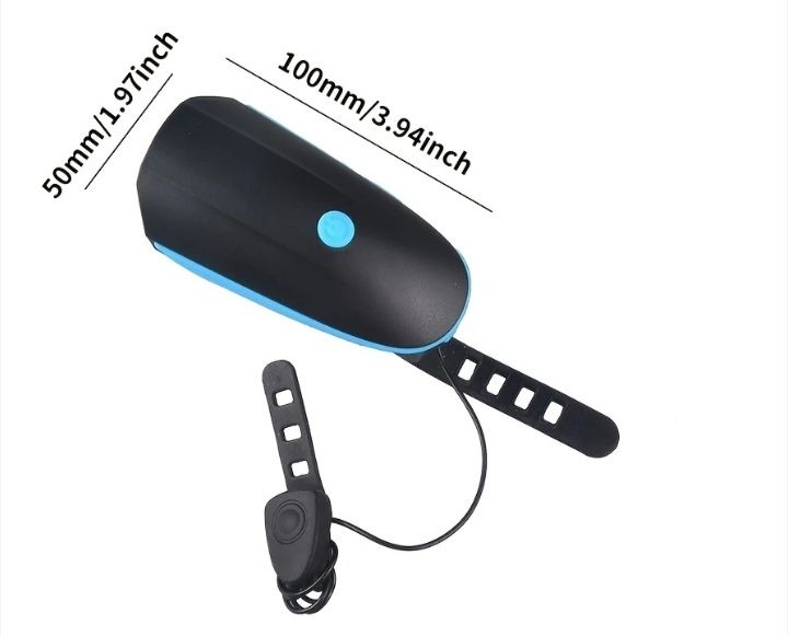 Far lanterna LED 250 lm 2 în 1 sonerie Usb120 db ghidon bicicleta trotineta cursiera mtb 1200 mAh