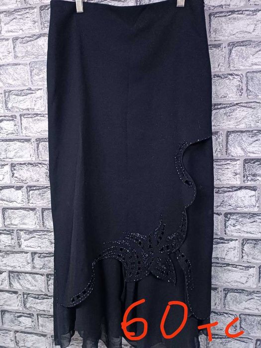 Продается юбка креп шифон 48 размер черная