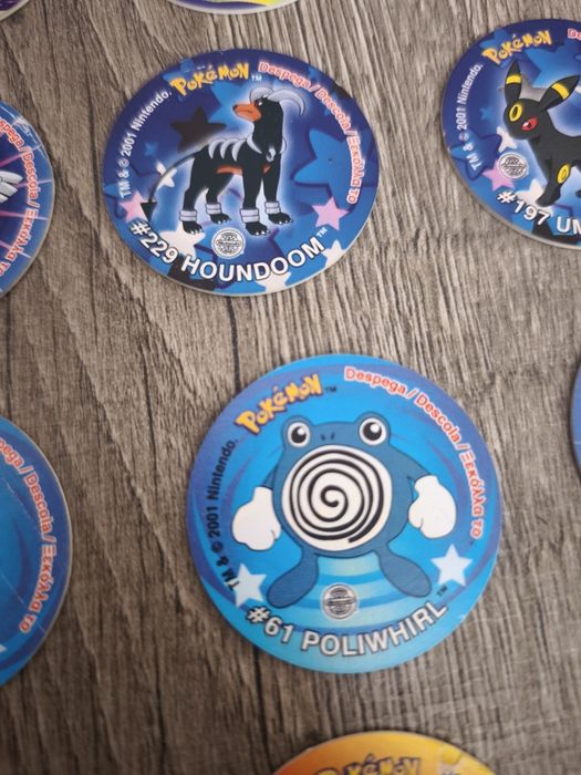 Покемон тазота със стикери на тях 21 броя като нови, Pokemon tazo