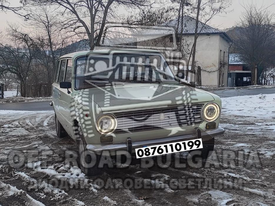 LED Фарове 200W 7 Инч Фарове за Лада Нива Jeep Wrangler Cheroke KJ