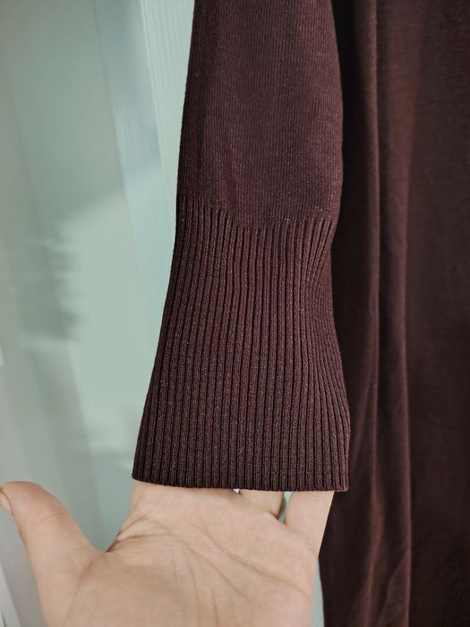 Дълга рокля с поло Бордо 2XL