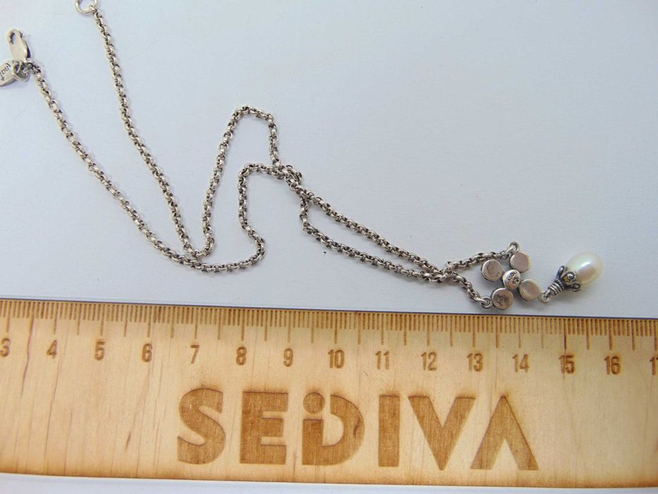 Colier din argint cu peridot si perla semnat Anatoli