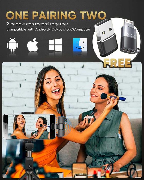 НОВИ, ТЕСТВАНИ безжични петлични микрофони, iPhone/iPad/Android/лаптоп