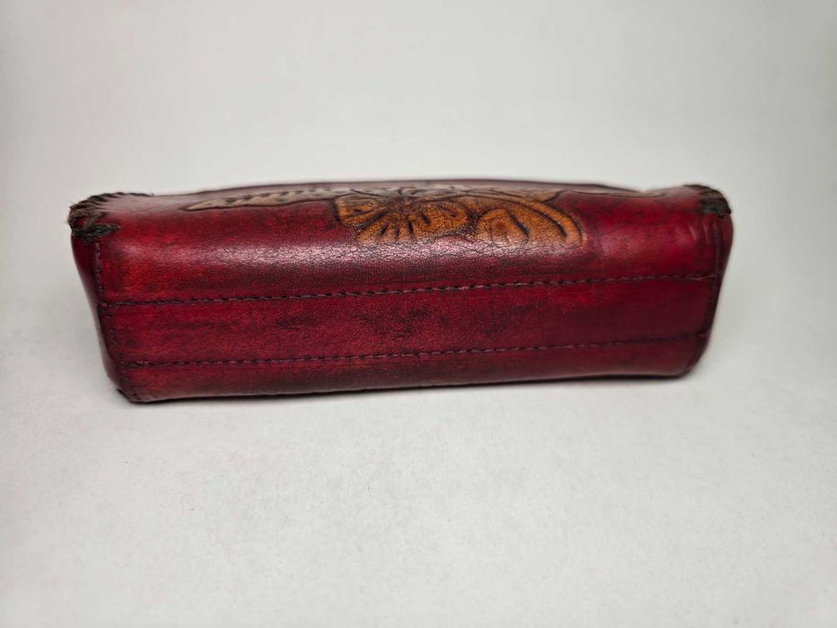 Винтидж кожена чантичка ръчна изработка и естествена кожа