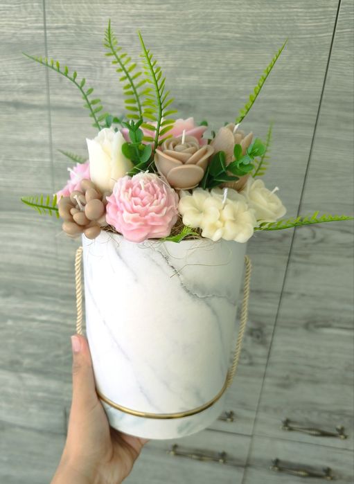 Букети от соев восък по желание на клиента