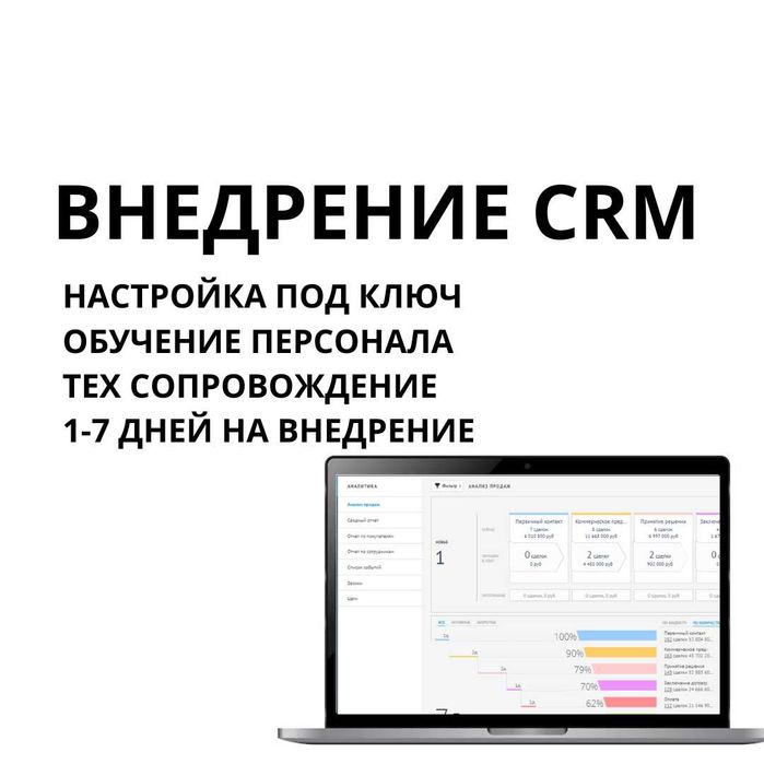 Лицензионное внедрение amoCRM. Официальный партнер + WhatsAPP + Insta