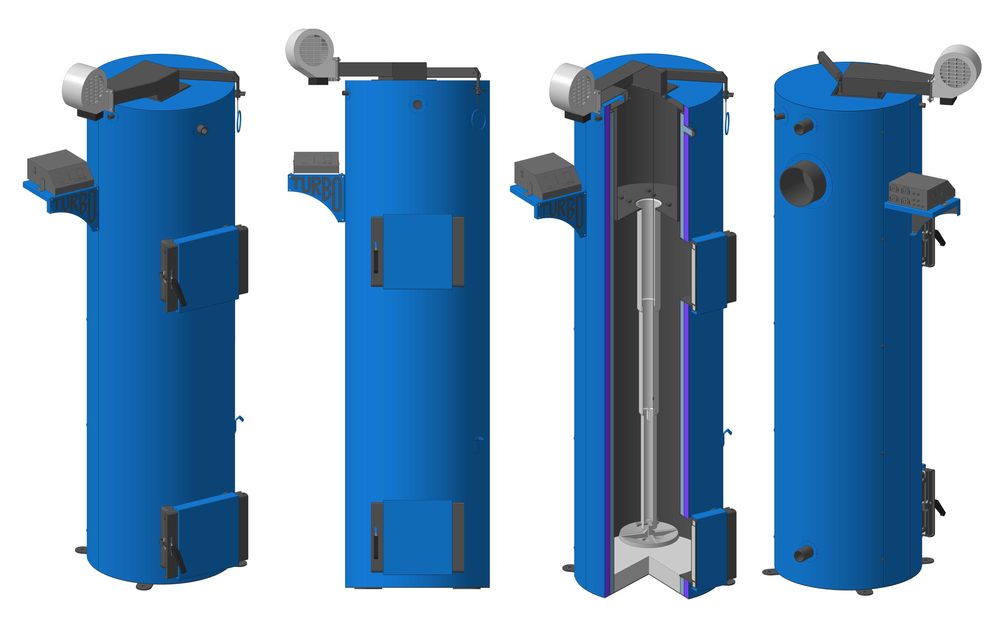 Centrala combustibil solid tip lumanare Fornello Turbo 25,35 si 50 kW