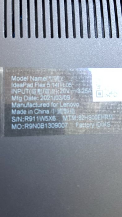 Leptop lenovo  Idea pad flex 5