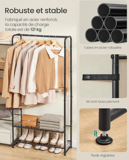 Отворен гардероб / Закачалка за дрехи SONGMICS