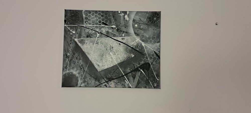 Tablouri abstracte pictate manual