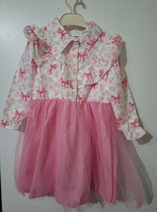 Официална детска рокля - Цветя, 2 размера