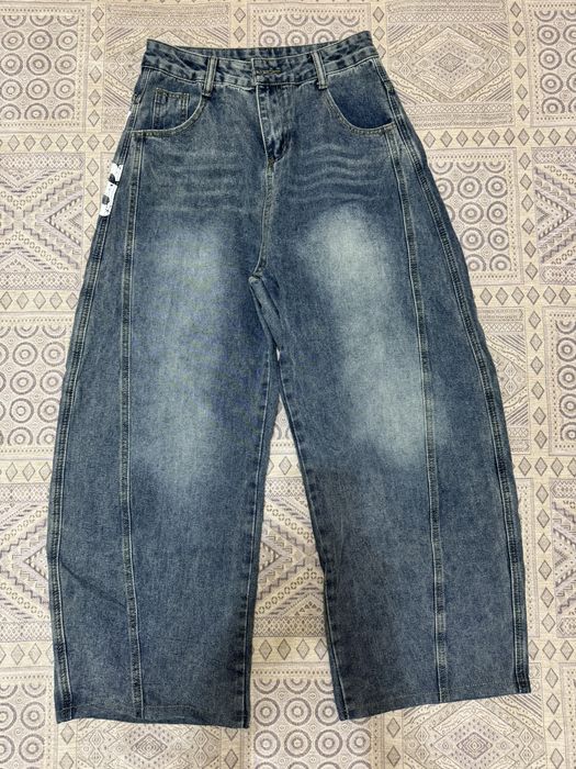 Широкие джинсы Baggy (Y2K / Streetwear) с принтом.