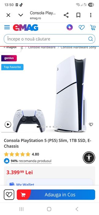 Ps5 1tb modelul nou slim. Produs sigilat