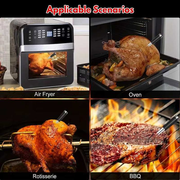 Безжичен термометър за месо - разстояние до 100 метра