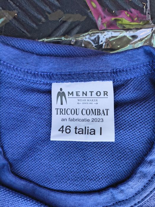 Tricou militar simplu marină mânecă scurta