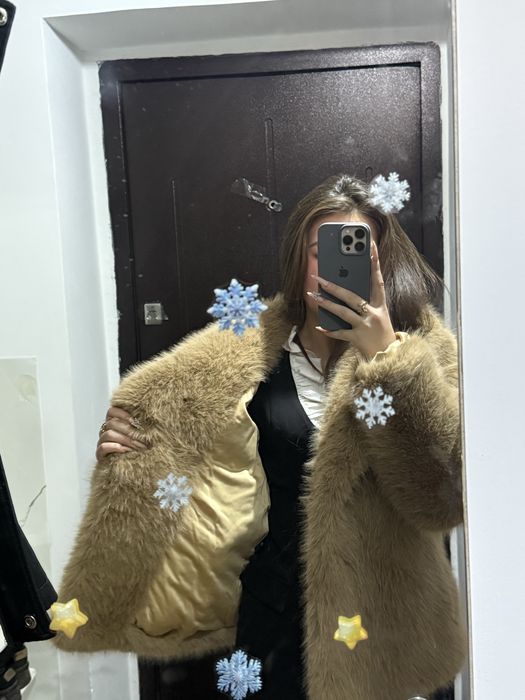 Шуба нат овчина под песец