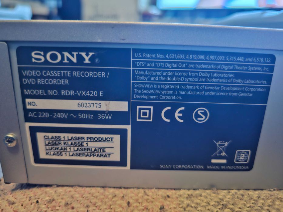 Sony RDR-VX420 DVD Video Recorder VHS