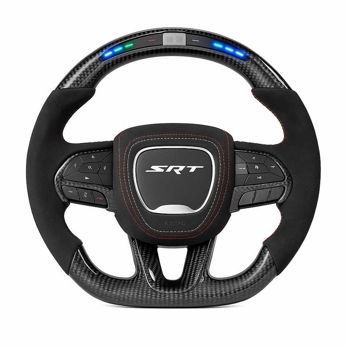 Карбонов спортен волан SRT с LED за Dodge Charger/Challenger