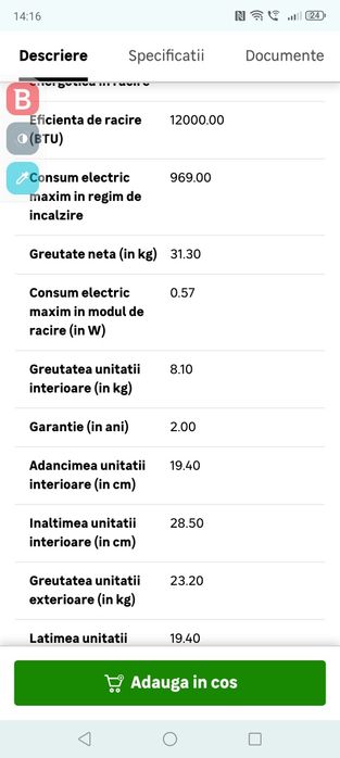 Aer conditionat Samsung AR12TXHQBWKNEU, 12000 BTU A++, NOU., Sigilat.