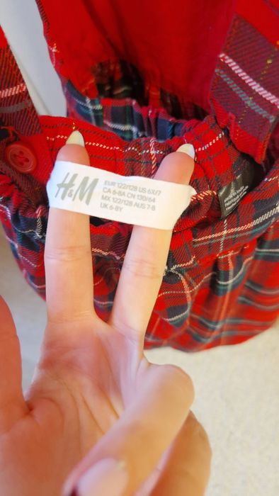 Карирана червена рокля H&M