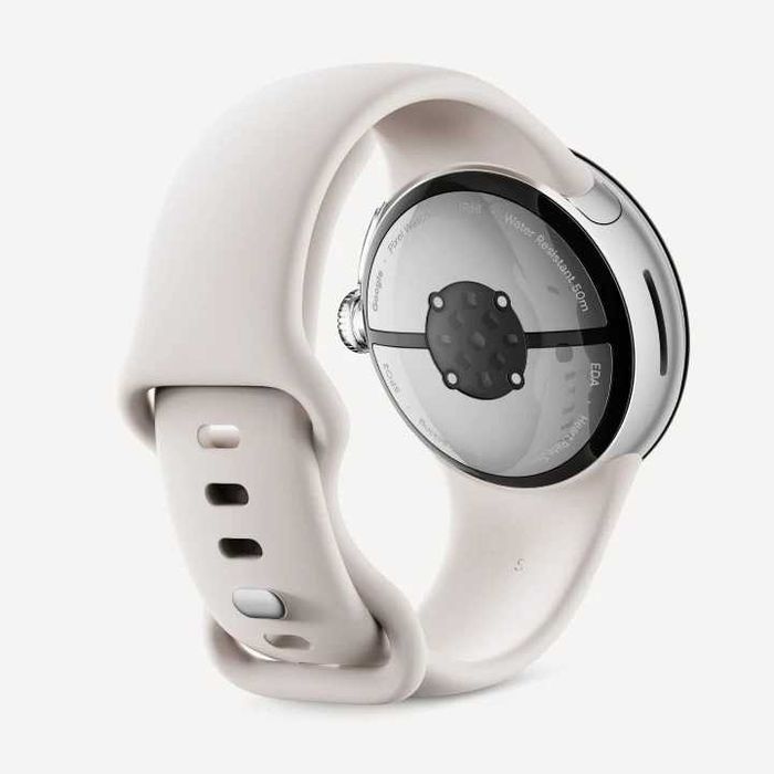 Google Pixel Watch 2, чисто нов смарт часовник, сребърен, Wi-Fi, Fitbit, каишка "порцелан"