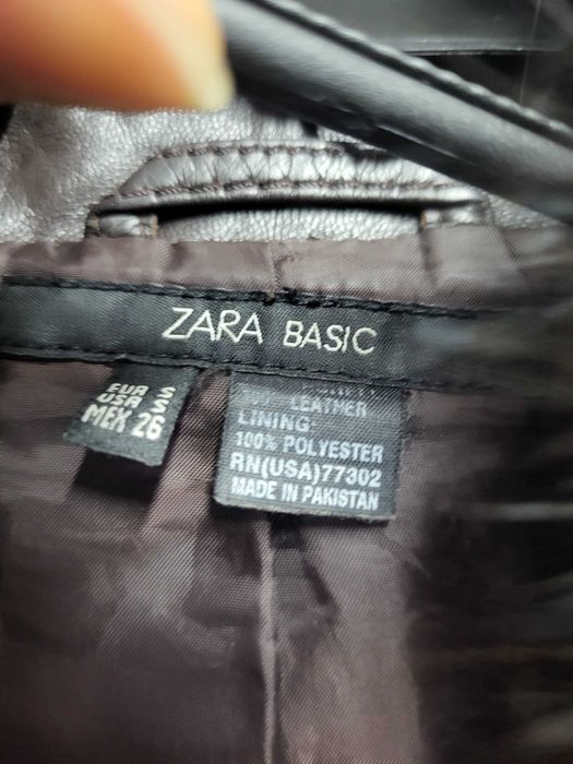 ZARA яке/сако естествена кожа