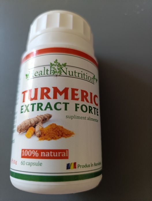 Luteină și zeaxantină, Turmeric Forte, supliment alimentar, 60 cps, toate expiră în  2027