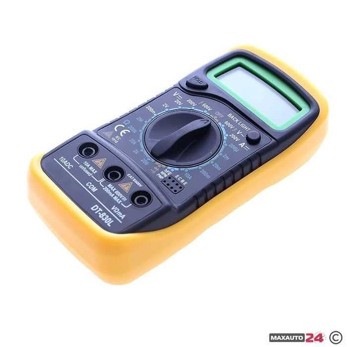 Мултицет, мултиметър DT-A830L, зумер, светещ дисплей, VAC VDC ADC