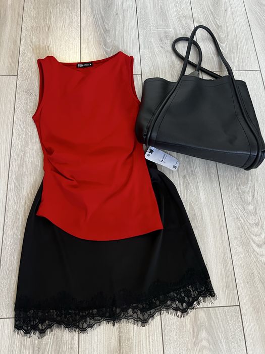 Топ Zara, юбка размер 42-44, сумка в подарок