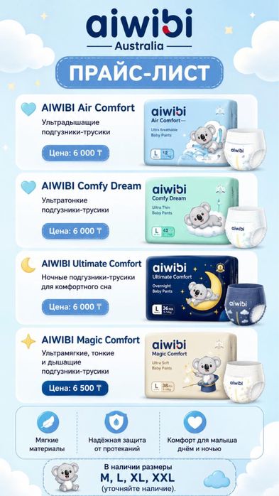 Подгузники трусики AIWIBI