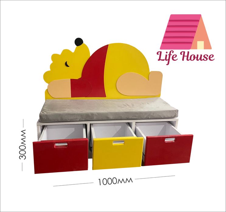 Диванчик в детскую мебель мягкая ящик для игрушек