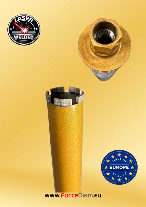 Ø 92 Carota Diamantata ForceDiam Gold Edition, Diametru 52mm,L 500mm
